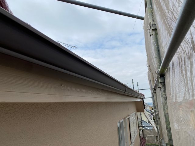 播磨町でまっすぐ整った新しい雨樋